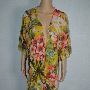 Fashion Nova Floral Lace Bathing Suit Cardigan Style# T30091 Size M